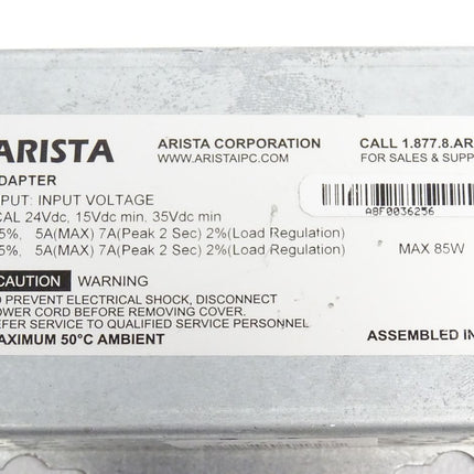 Arista DC Adapter A8F0036256