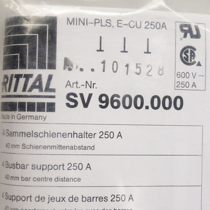 Rittal SV9600.000 Mini-PLS 4 Sammelschienenhalter 250A  / Neu OVP - Maranos.de