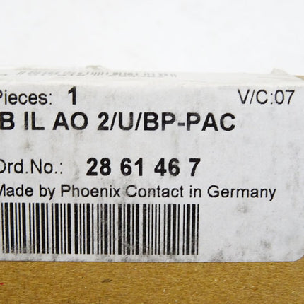 Phoenix Contact 2861467 IB IL AO 2/U/BP-PAC Analogmodul / Neu OVP - Maranos.de