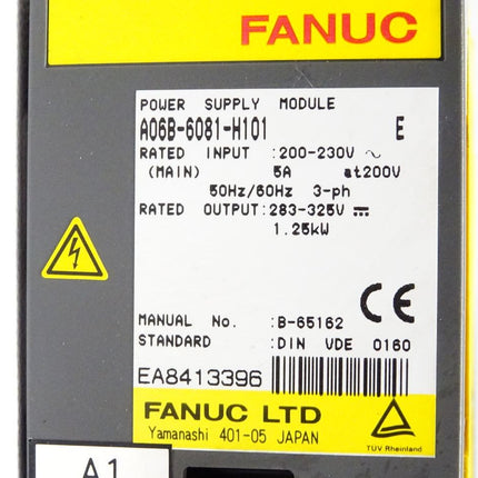 Fanuc Power Supply A06B-6081-H101 1.25kW