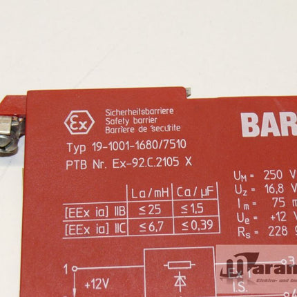 Bartec Typ 19-1001-1680/7510 Sicherheitsbarriere