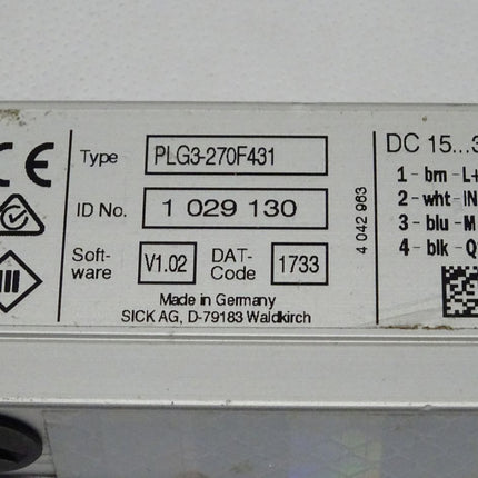 Sick PLG3-270F431 Lichtschranke 1029130 Lichtvorhang ohne Kabel