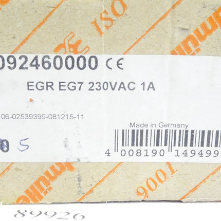 Weidmüller 809246 / EGR  EG7 230VAC 1A / Inhalt : 5 Stück / Neu OVP