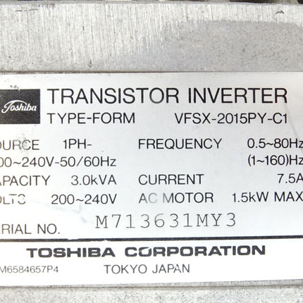AMK AMKAVERT VF-SX Transistor Inverter FORM VFSX-2015PY-C1