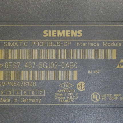 Siemens Simatic Profibus-DP 6ES7467-5GJ02-0AB0 / 6ES7 467-5GJ02-0AB0