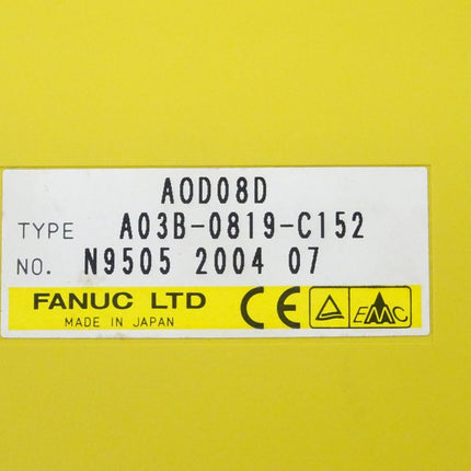 Fanuc AOD08D digitale Ausgabeeinheit A03B-0819-C152 // N9505 2004 07 NEU