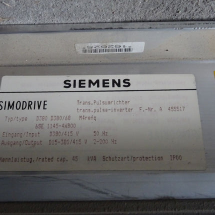Siemens Simovert 6SE1145-4WB00 Frequenzumrichter Pulsumrichter
