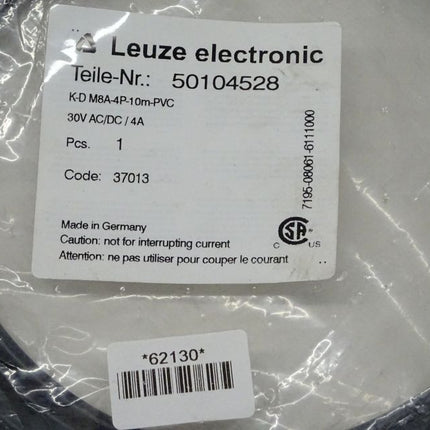Leuze electronic K-D M8A-4P-10m-PVC Anschlusskabel 50104528 Kabel neu-OVP