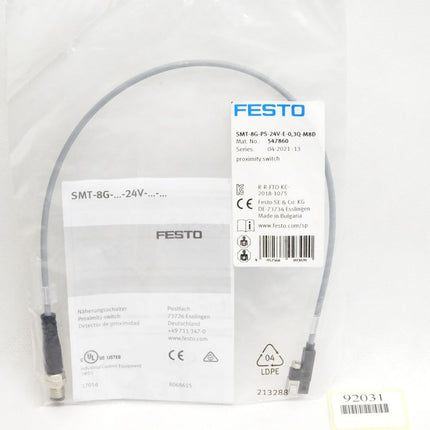 Festo Proximity Switch SMT-8G-PS-24V-E-0,3Q-M8D 547860 / Neu OVP