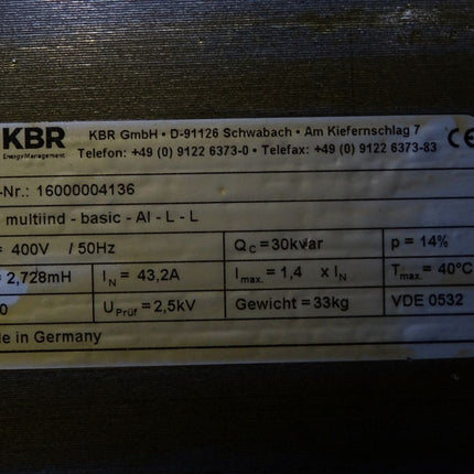 KBR multiind-basic-AI-L-L 400V Filterkreisdrossel 30kvar - Maranos.de