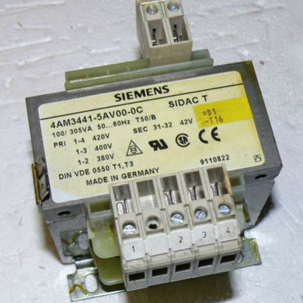 SIEMENS TRANSFORMER 4AM3441-5AV00-0C / 380/400/420V  / 50/60 Hz SIDAC T