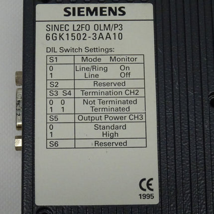 Siemens 6GK1502-3AA10 Sinec L2FO OLM/P3 // 6GK1 502-3AA10