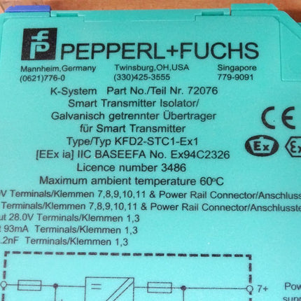 Pepperl+Fuchs K-System KFD2-STC1-Ex1 / 72076 / Neu OVP