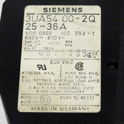 Siemens 3UA5400-2Q / 25-36A