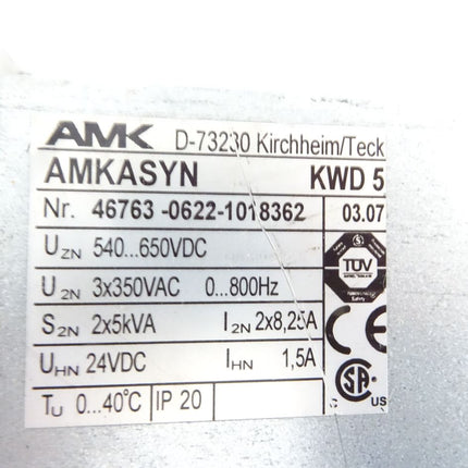 AMK AMKASYN KWD5 / 46763-0622-1018362 / v03.07 / Servomodul