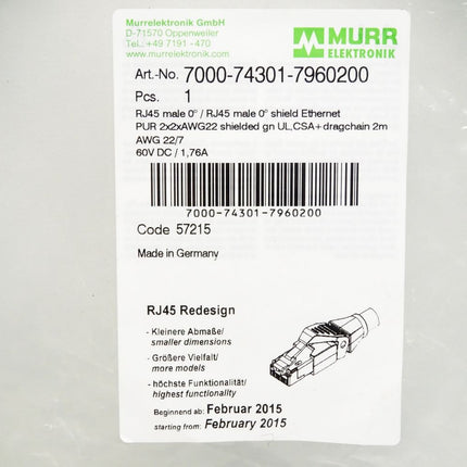 Murr Elektronik 7000-74301-7960200 / Neu OVP