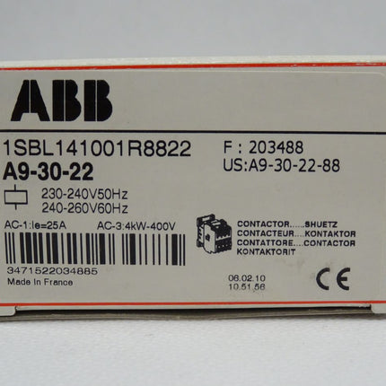 ABB 1SBL141001R8822 / A9-30-22 Schütz NEU-OVP