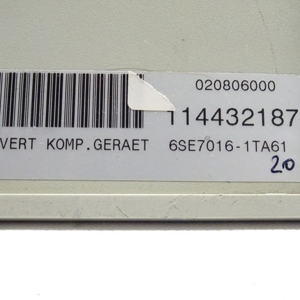 Siemens Simovert VC 6SE7016-1TA21 Wechselrichter / DC Inverter (siehe Fotos)