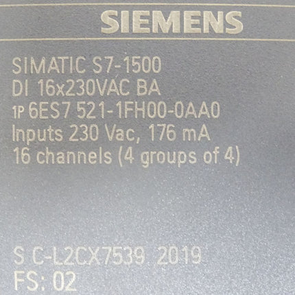 Siemens S7-1500 6ES7521-1FH00-0AA0 / 6ES7 521-1FH00-0AA0 Neu