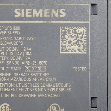 Siemens Sitop UPS1600 6EP4134-3AB00-2AY0 6EP4 134-3AB00-2AY0 - Maranos.de