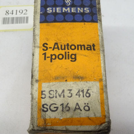 Siemens S-Automat 1-polig / 5SM3416 SG16 Aö / 5SM3 416/ OVP