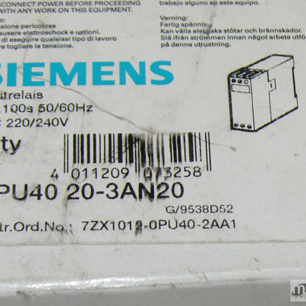NEU-OVP Siemens 7PU4020-3AN20 Zeitrelais 7PU40 20-3AN20 / 7PU4 020-3AN20