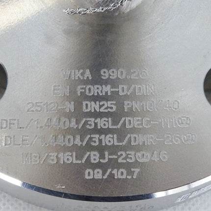 Wika Manometer nach EN 837-1 mit angebautem Druckmittler -1...+1 barg / 9226.01 990.26 / Neu