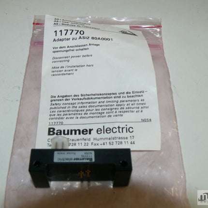 NEU-OVP Baumer N054 /117770 Induktive Näherungsschalter /Adapter zu ASIZ 80A0001