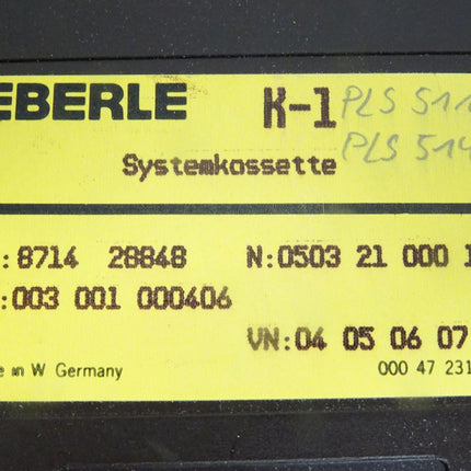 Eberle K-1 Systemkassette 050321000110 0503 21 000 110 / Neuwertig