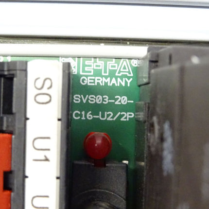 E-T-A SVS03-20, C16-U2/2P Stromverteilungssystem bestückt //