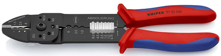 Knipex 97 32 240 Crimpzange Kabelzange für Kabelschuhe und Steckverbinder 9732240 Zange - Maranos.de