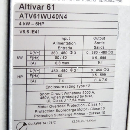 Schneider Electric Frequenzumrichter Altivar61 ATV61WU40N4 4kW - Maranos.de