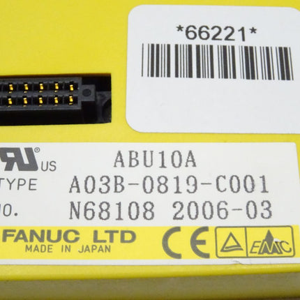 Fanuc ABU10A / A03B-0819-C001 Slot I/O Base Unit Module