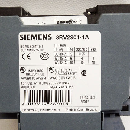 Siemens Sirius 3RV2021-0HA10 Leistungsschalter - Maranos.de
