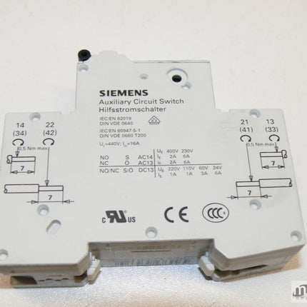 Siemens 5SY41 MCB A2 Sicherungsautomat + 5ST3010 AS Hilfsstromschalter