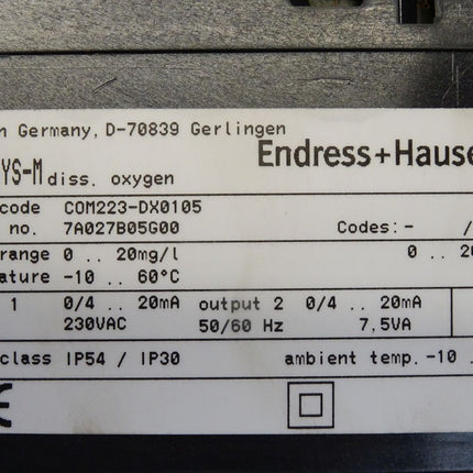 Endress+Hauser LIQUISYS-M diss. oxygen / COM223-DX0105
