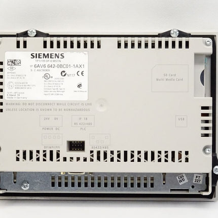 Siemens Panel TP177B DP-6 MSTN 6AV6642-0BC01-1AX1