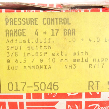 Danfoss Hochdruckschalter Pressure Control 4-17bar 017-5046 / Neu OVP