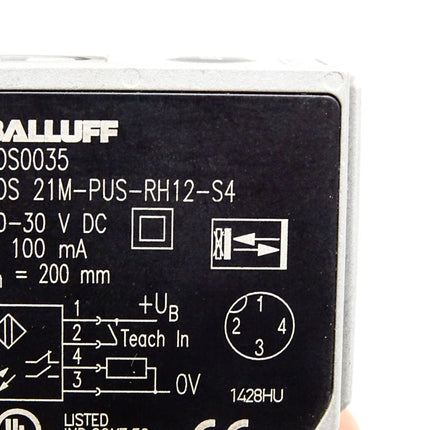 Balluff BOS0035 BOS 21M-PUS-RH12-S4 Lichttaster mit Hintergrundausblendung - Maranos.de