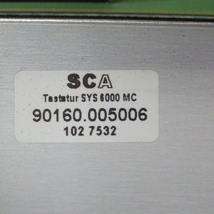 SCA Schucker SYS6000MC / 90160.005006 / 1027532 Tastatur Panel