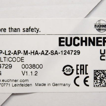 Euchner Transpondercodierter Sicherheitsschalter CTP-AP 124729 CTP-L2-AP-M-HA-AZ-SA-124729 / Neu OVP versiegelt - Maranos.de