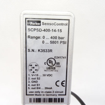 Parker Sensocontrol SCPSD-400-14-15 / 0...400 bar 0...5801 PSI
