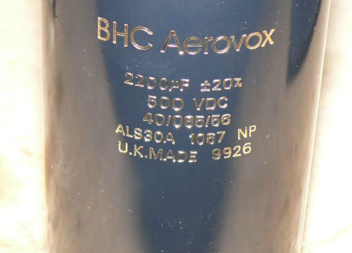 BHC Aerovox ELKO 2200 µF 500VDC ALS30A 1075 NP