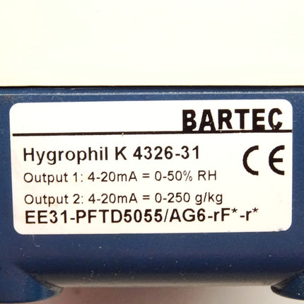 Bartec Hygrophil K 221051 K4326-31 Humidity and Temeprature Transmitter - Maranos.de