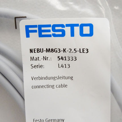 Festo 541333 Verbindungsleitung NEBU-M8G3-K-2.5-LE3 / Neu OVP - Maranos.de