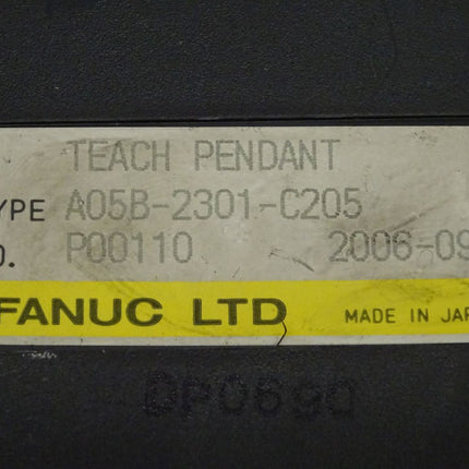 Fanuc LTD Teach Pendant A05B-2301-C205 Panel