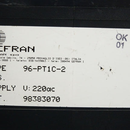 Gefran 96-PT1C-2 Temperaturanzeige