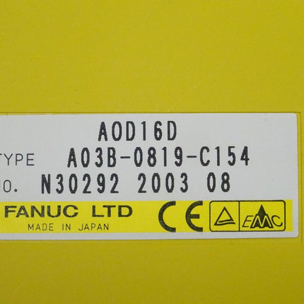 Fanuc AOD16D digitale Ausgabeinheit A03B-0819-C154 // N30292 2003 08 NEU