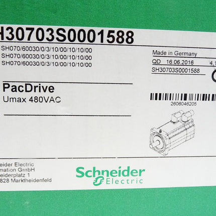 Schneider Electric Servomotor SH30703S0001588 SH070/60030/0/3/10/00/10/10/00 SH3 070  / Neu OVP - Maranos.de