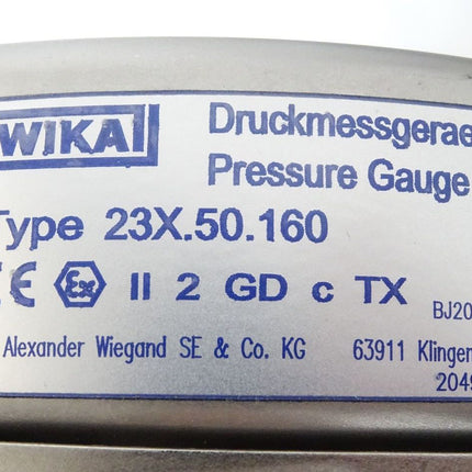 Wika Manometer nach EN 837-1 mit angebautem Druckmittler 0...+1 barg / 9226.01 990.26 / Neu